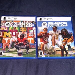 Sony PS5 College Football 25 & 26( Bundle) - Blue Cases